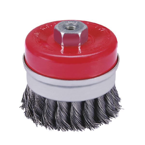 Heavy Duty Cup Knotted Steel Wire Brush 