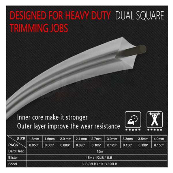 D&C Square Trimmer Line  