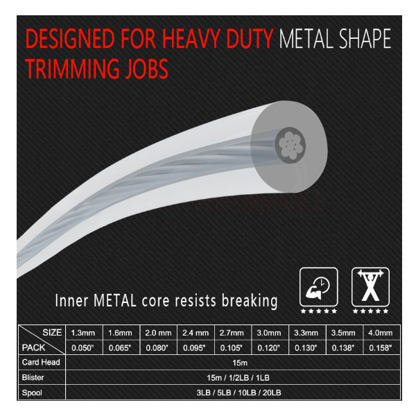 Steel Wire Inner Round Trimmer Line  